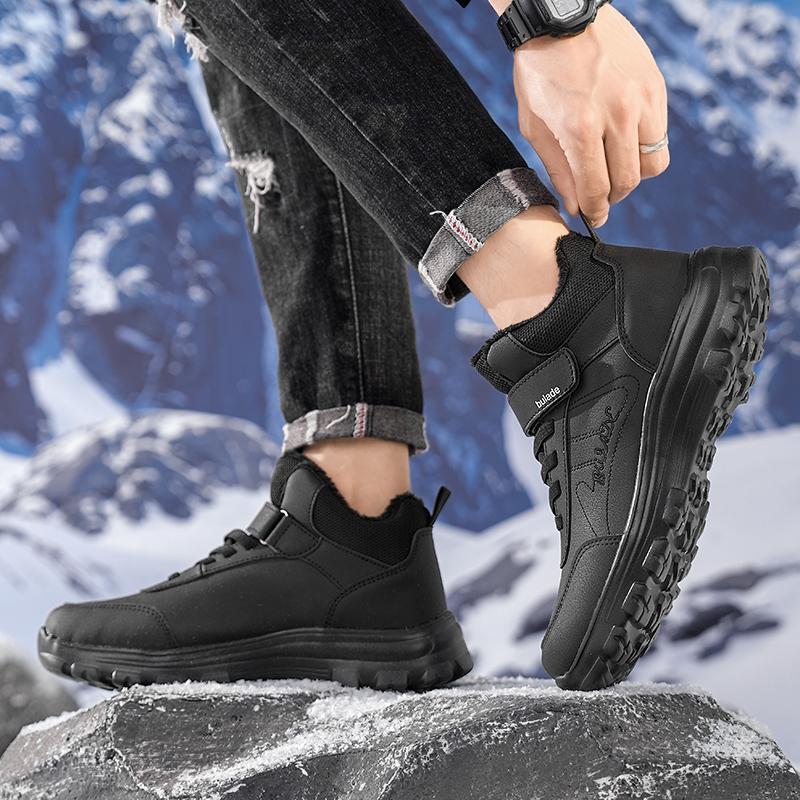 Winter Men boots Snow Walking Shoes Outdoor Climbing Shoes British Casual Work Shoes Ankle Boots Warm Cotton Sneakers