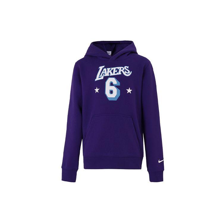 

Nike Los Angeles Lakers LeBron James 6 Pullover Fleece Hoodie Kids hoodies Purple 3Z2B7HC33-LAK06 XL