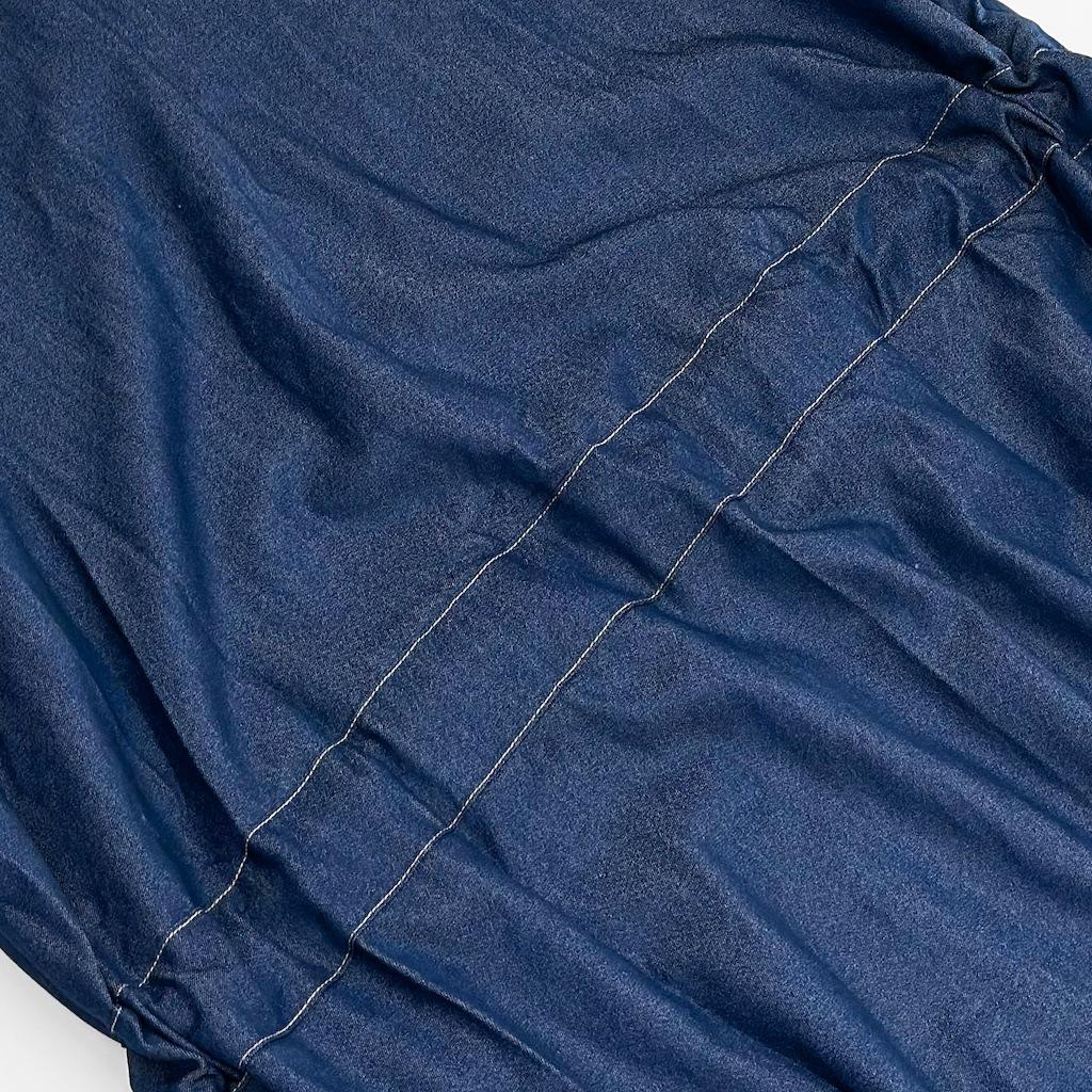 2026 European & American Style Women's Long Denim Dress - Casual, Elegant Fashion