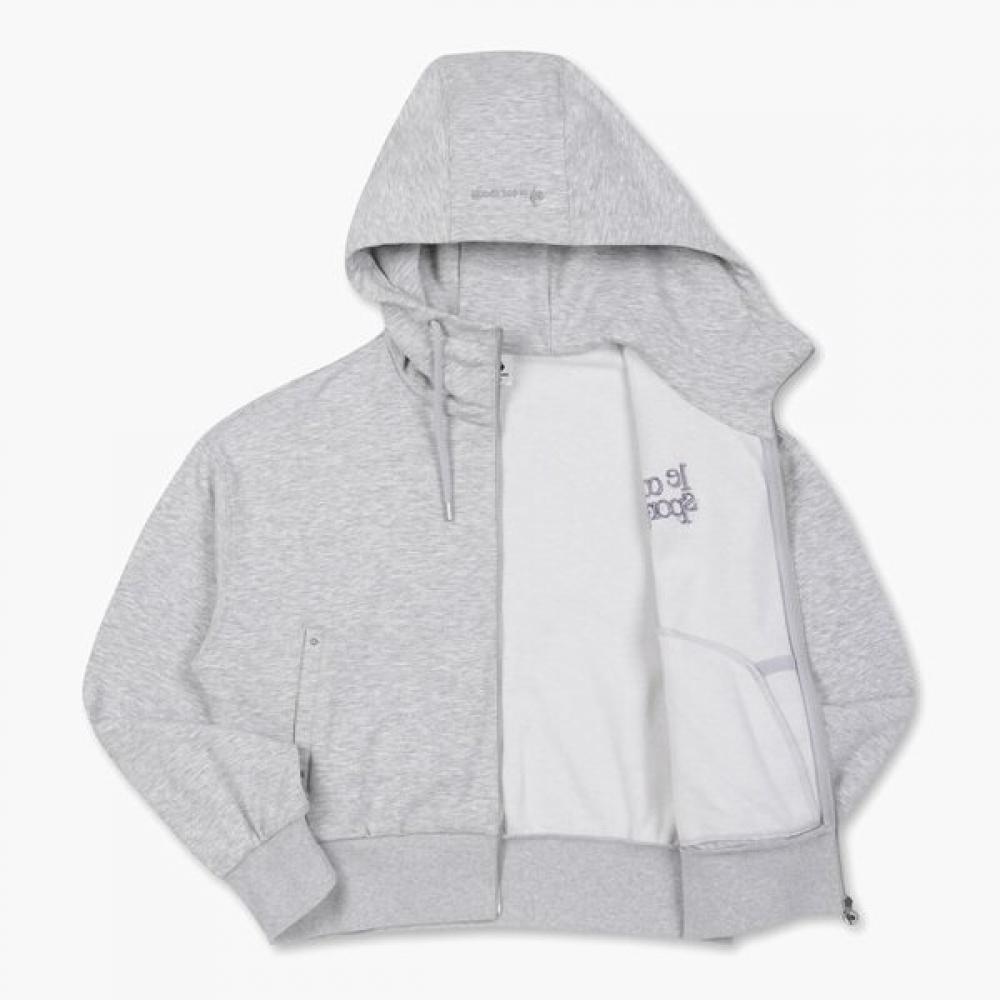Le Coq Sportif Women Mellow Loose Fit Hooded Zip Up Grey Qp422ofto3