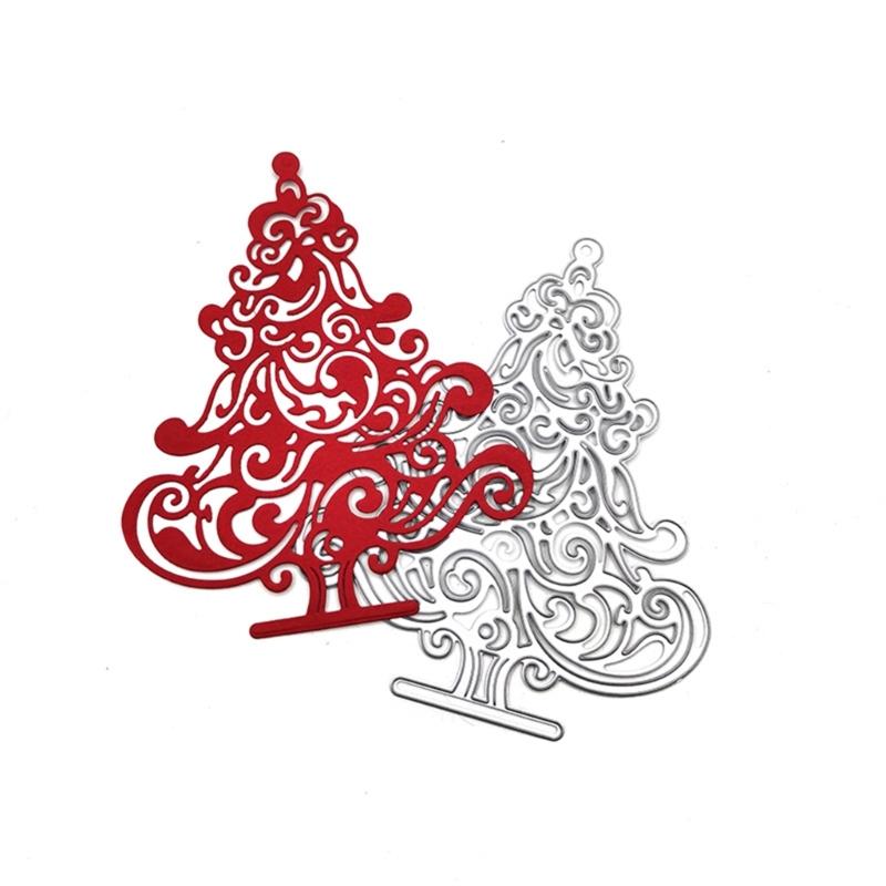 Christmas Tree Cutting Dies Metal Die Cuts Embossing Stencils for DIY Scrapbooking Album Card Photo Decorations Templates