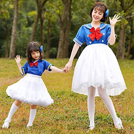 ABUNDANTDOODS Navy Duck Sailor Plus Sizes Kids Dress Women's Costume, Casual, Pop-Up Overalls, Uniform, Costume, Adult, Unisex, Kids, (M, Type)