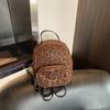 Academy style versatile simple schoolbag retro leopard print literary high school backpack large capacity backpack