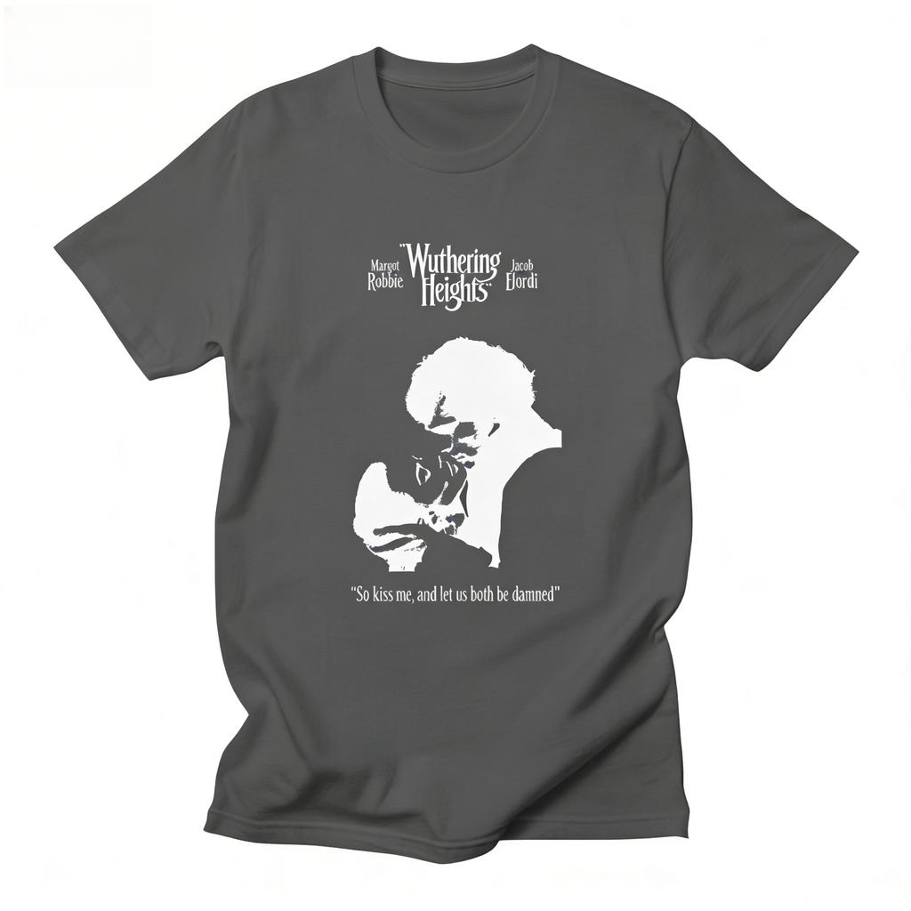 Film Sturmhöhe reines Baumwoll-Grafik-T-Shirt unisex 2026 Sommer Neu Emily Brontë Rundhals Mode Kurzarm Unisex-Shirt