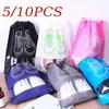5-10pcs Non-woven Transparent Travel Storage Shoe Bag Shoe Cover  Anti Mold and Moisture-proof Shoe Cover Dustproof Shoe Cove