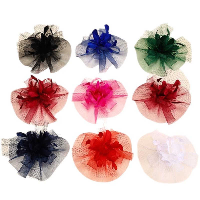 Retro Mesh Fascinator: European & American Banquet Headwear for Horse Racing & Social Events