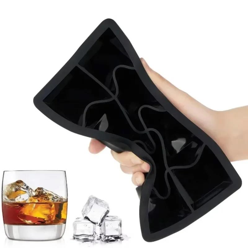 4/6/8/15 Grids Ice Cube Molds Food Grade Silicone Ice Cube Flexible Ice Molds with Lids Big Square Cubed Ice Trays for Whiskey 5