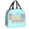 Science Chemistry Pattern Portable Lunch Box for Chemical Lab Tech Thermal Cooler Food Insulated Lunch Bag Kids School Children