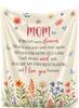 Perfect Gift to Mom Funny cartoon thin Blanket for Festival Mother's Day Birthday gift for Mama Daughter for Nap Reading Camping