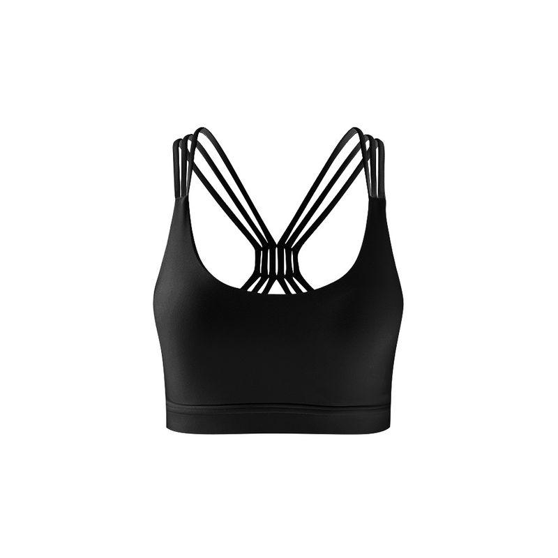 

Fashion Outwear Sports Intimates Naked Women Sense Push-up Beauty Back Thin Cross Straps Yoga Vest Workout Bra Yoga Clothes S Black