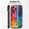 Watercolors Set Paint Palette Soft Phone Case for iPhone 16 16E 17 Air 15 Pro Max 14 Plus 13 Mini 11 12 7 Black Cover Back Shell