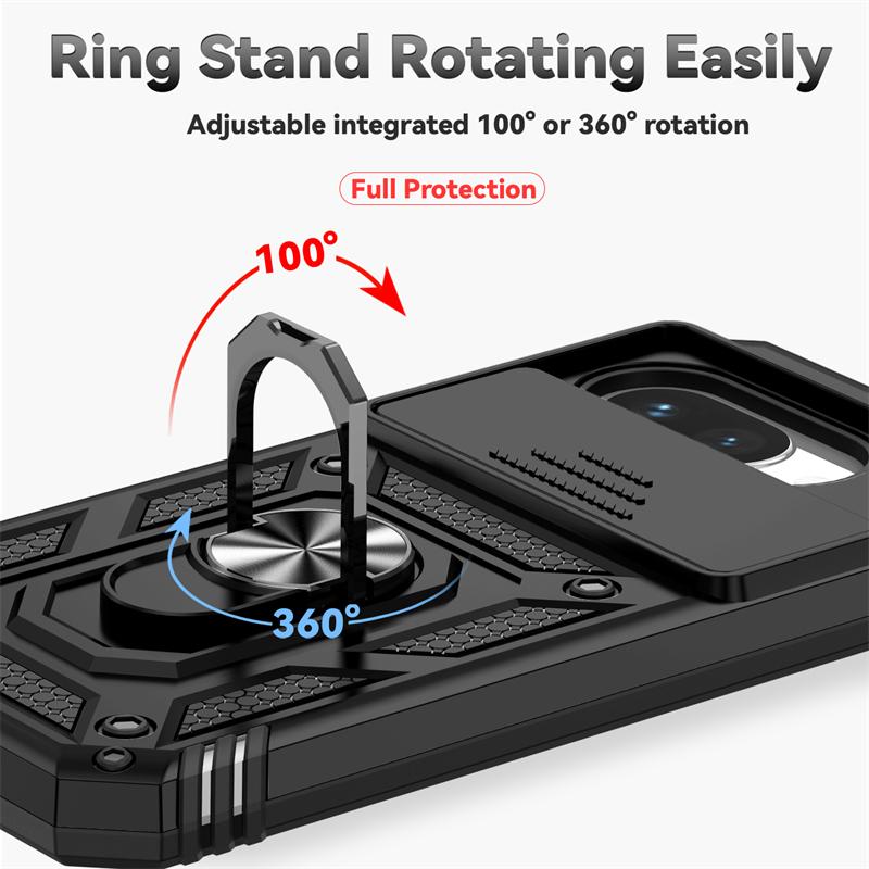 Full Cover For Google Pixel 9A Case For Google Pixel 9A Push Window Magnetic Phone Holder Case For Google Pixel 9A Case 6.3 Inch
