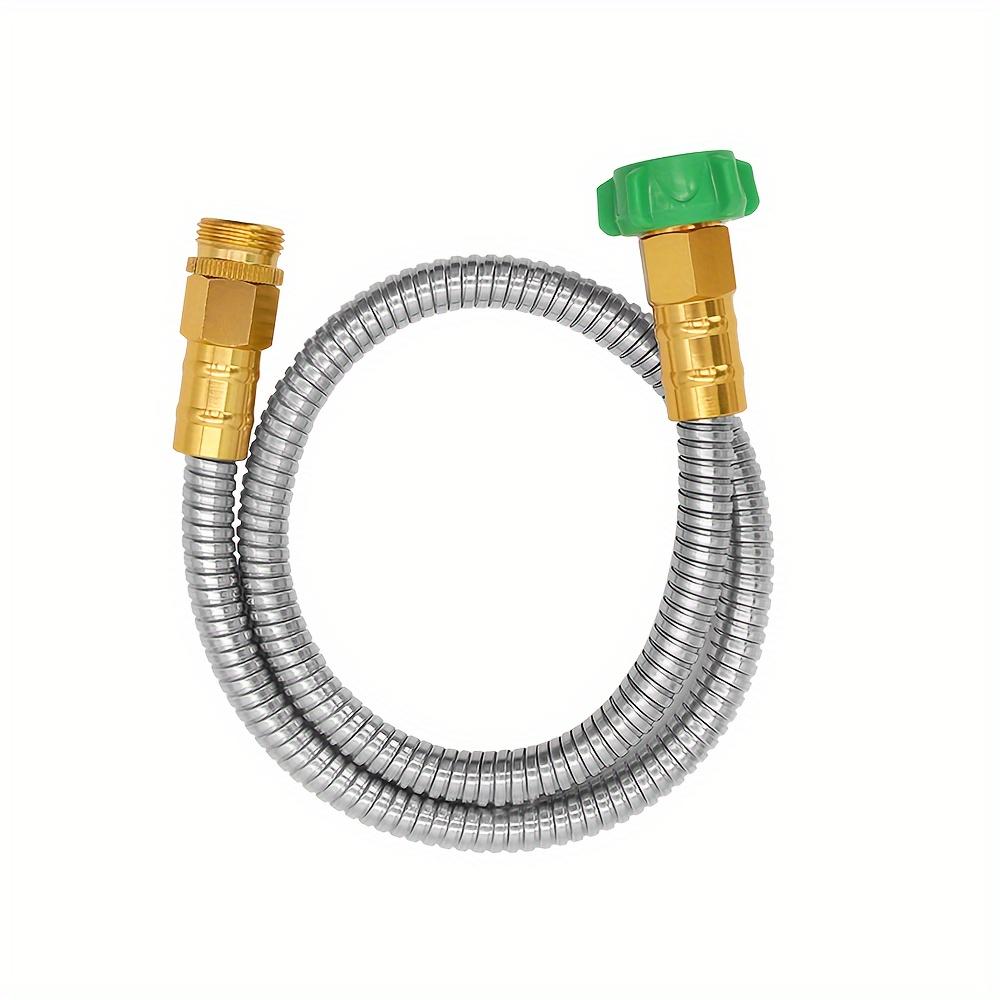 

1pc Garden Hose Heavy Duty 304 Stainless Steel Hose with 3/4 Solid Aluminum Connector, Garden Water Hose, Metal Garden Hose