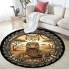 Steampunk Lizard Emblem Round Area Rug Under Office Chairs Bedroom Living Room Home Decor