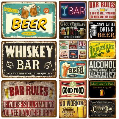 Μεταλλικές Πινακίδες Υπνοδωματίου Ρετρό Μεταλλικές Αφίσες Τοίχου Μουράλ Vintage Διακόσμηση Δωματίου Είδη Διακόσμησης Σπιτιού Μεταλλικές Πινακίδες Αισθητική Άνδρες