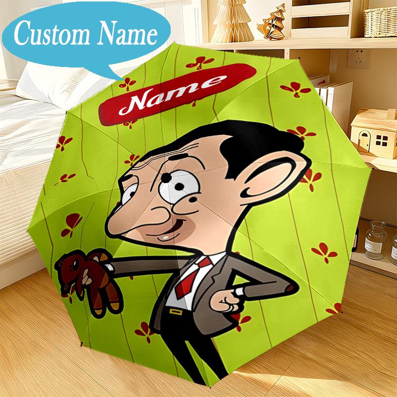 Custom Name Umbrella Bean's Adventure Umbrella 8-Frame for Travel, Camping, Casual Lightweight Portable, Essential for Family Gifts