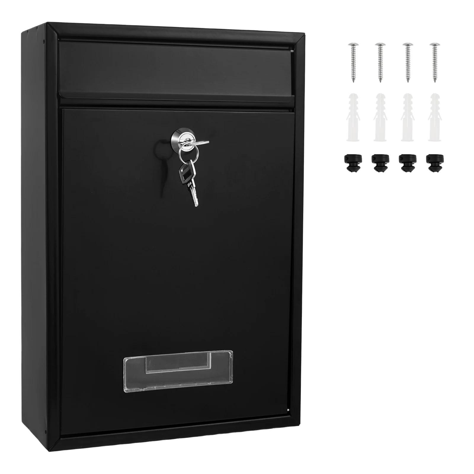 Metal Wall Mounted  Letter Mailbox Outside With key Lock Waterproof  Delivery Box mailbox for Private House Outdoor Street Mailb