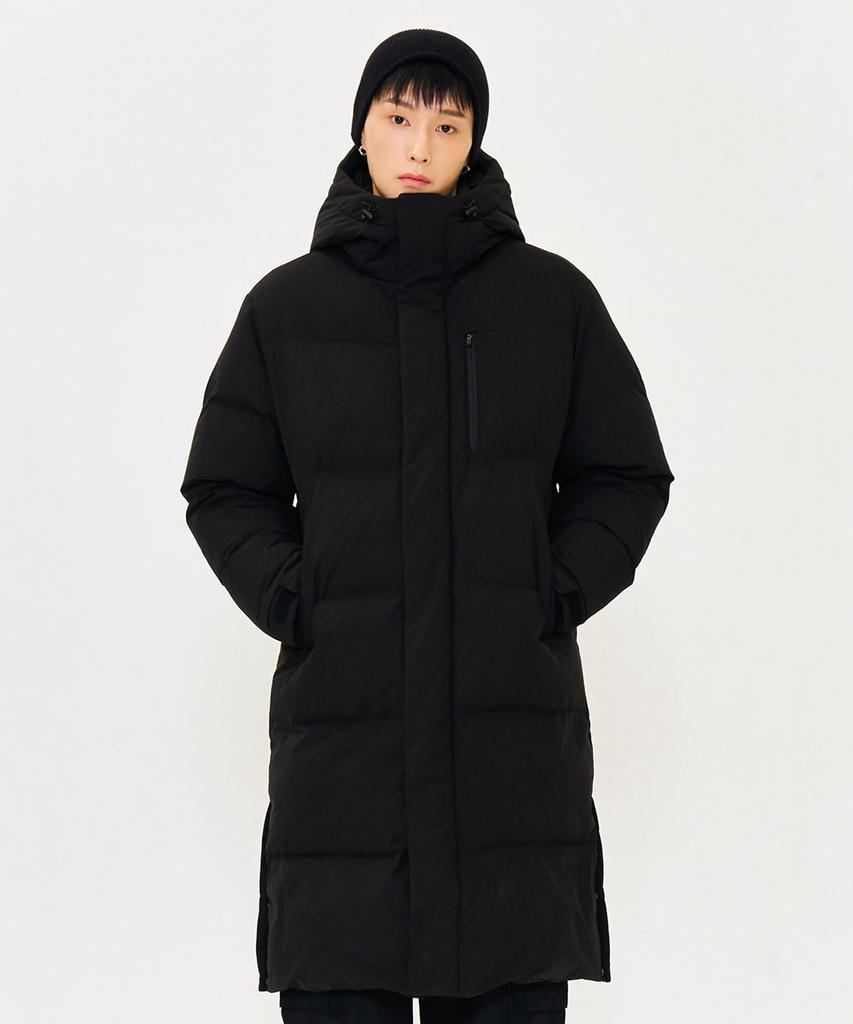 Chasecult Unisex Hooded Long Puffer Jumper - Black
