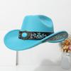 Solid color high-quality woolen hat ethnic style Tibetan men and women versatile travel sunshade top hat Western tide