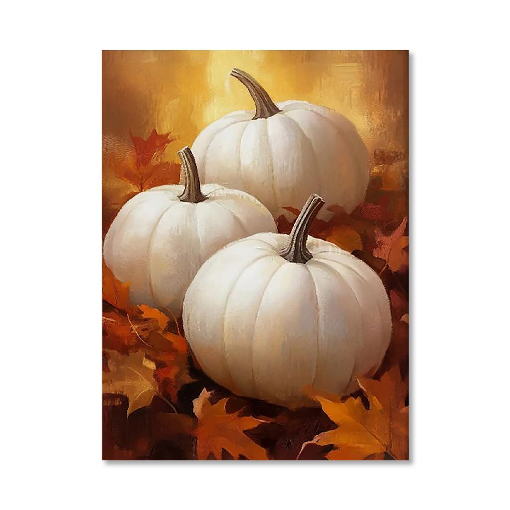 Retro Dýně a Kohout Plátno Tisky Podzimní Venkovské Nástěnné Umění Plakáty pro Moderní Obývací Pokoj Halloween Vánoční Domácí Dekorace