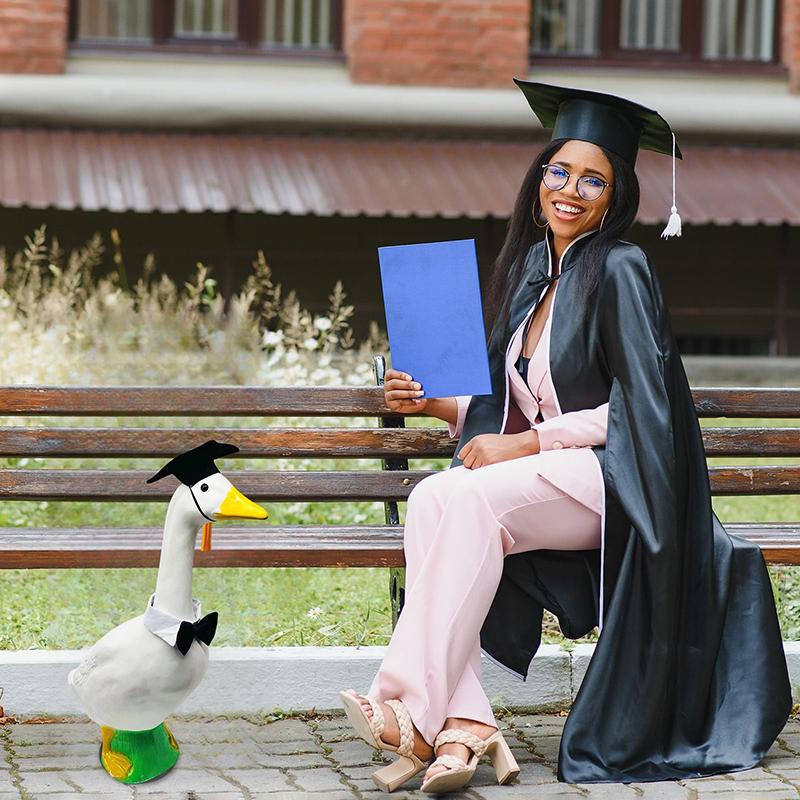 

Goose Grad Hat Goose Black Graduation Hat With Yellow Tassel And Bow Tie Goose Graduation Costume Apparel For Photo Prop