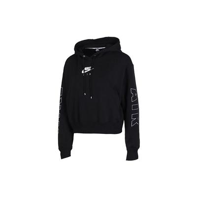 Air Hoodie Fleece BB Cropped Lässiger Pullover Sweatshirt Damen Tops Schwarz CJ3083-010