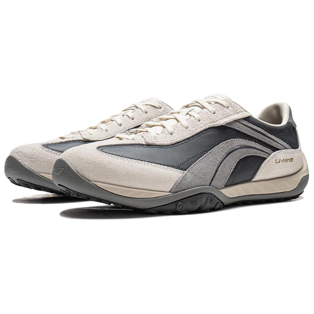 Li Ning Xingliu Cushioning Abrasion Resistant Balance Lightweight Low Top Casual Shoes Unisex Greige AGCW002-2