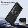 Phone Case Compatible for Xiaomi Poco X7 Pro 5G Case with Built-in Ring Stand Sliding Camera Lens Cover