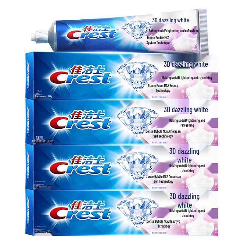 Crest 3D White Zahnpasta 180g x 4er Pack