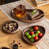 Solid Wood Storage Tray Irregular Fruit Plate Snack Plate Jewelry Tray Nut Platter Cup Saucer Dessert Plates Bowl Candy Dish
