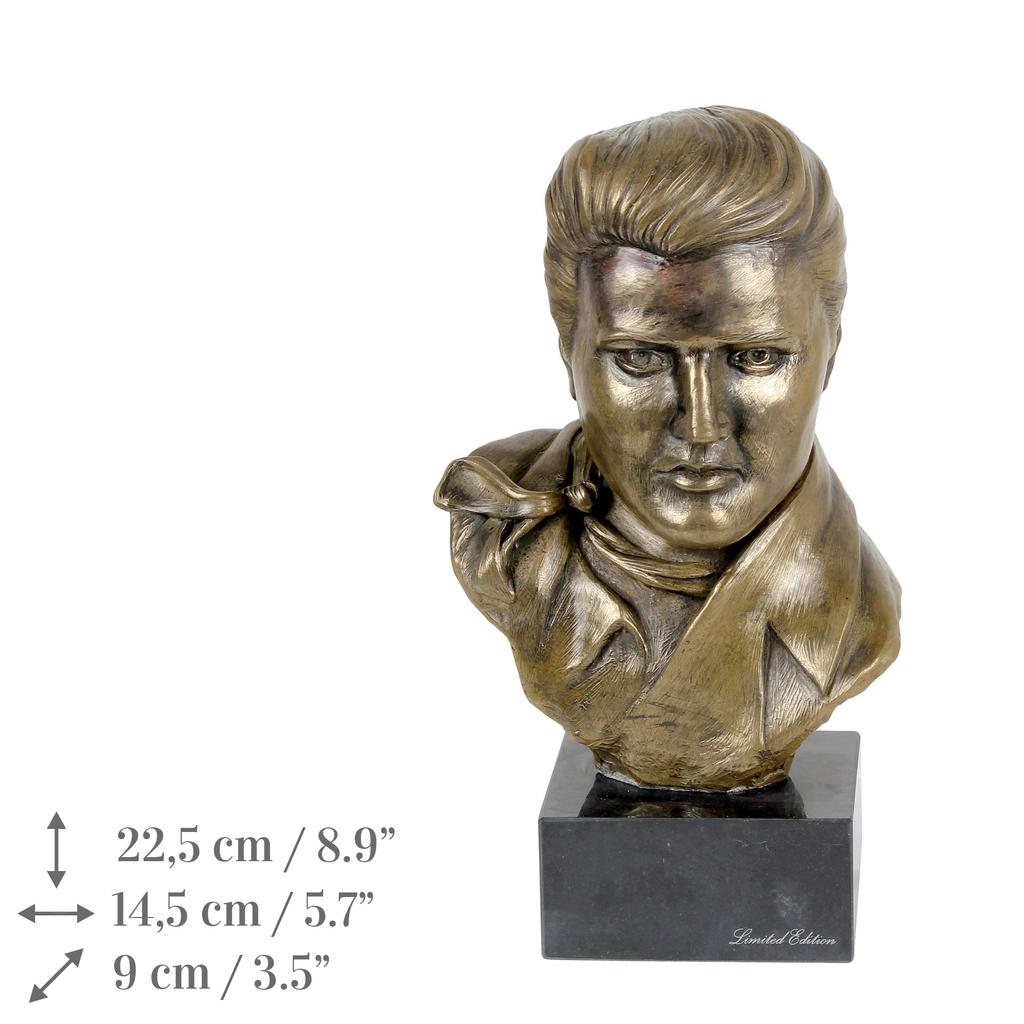 Elvis Presley - marble bust, statuette of a famous person, decoration for office, school, and hotel by the Art-Dog brand