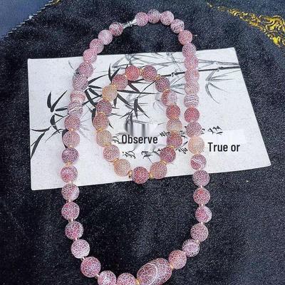 Retro Fashion Women's Weathered Agate Beaded Choker Set