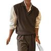 Men's Retro Luxury Knit Vest Waistcoat Sweater - Spring/Autumn Style