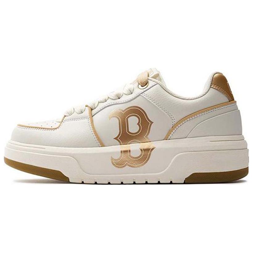 New MLB Chunky Liner Cushioning And Breathable Low top Skateboard Shoes Unisex Gold 3ASXCLB3N-43GOS