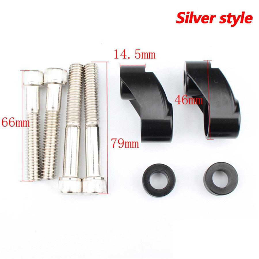 1 Pair Chrome Front Turn Signal Relocation Kit For 39mm 49mm Sportster FXR FXD Dyna