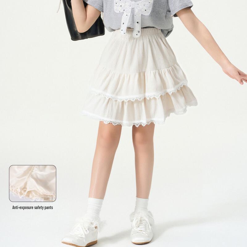 Girls  Korean Style Tiered Ruffle Skirt 110