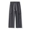 Mingge | Spring new big pocket overalls men's solid color simple and versatile loose straight casual pants