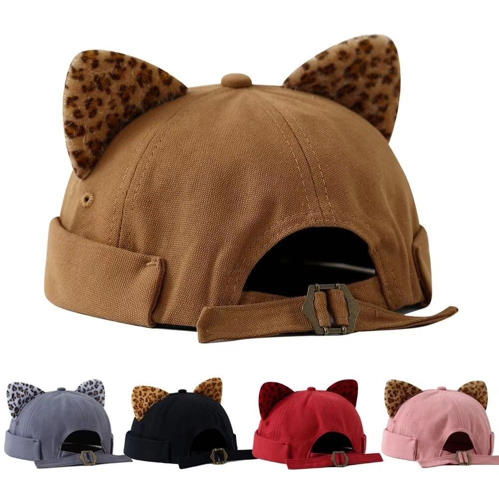 Sweet Cat Ears Brimless Hat Cute Beanie Hat Fashion Sunshade Cap Travel