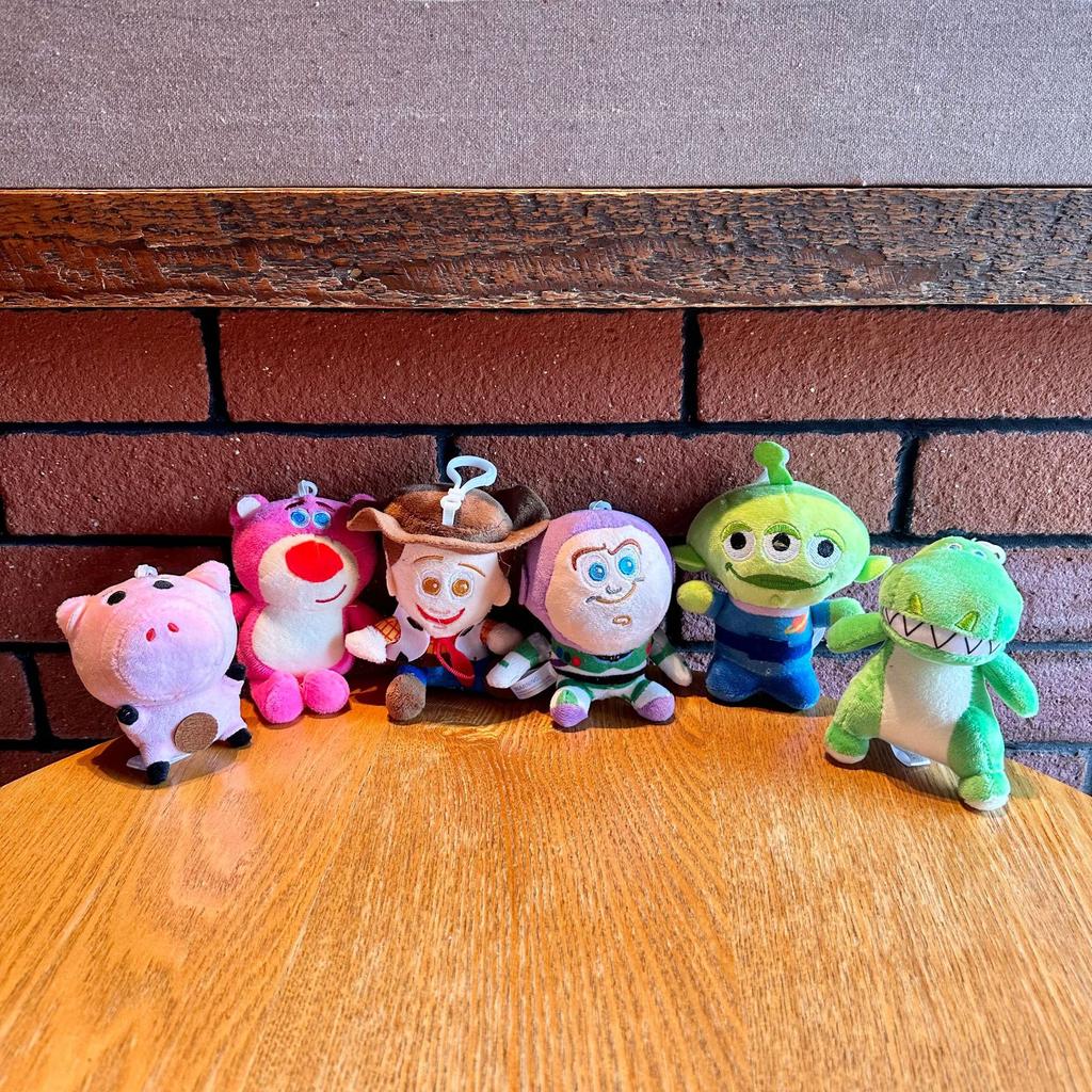 6pcs/set Toy Story Keychain Plush Cute Woody Jesse Bath Lightyear Plush Toy Stuffed Cartoon Doll Xmas Gifts..