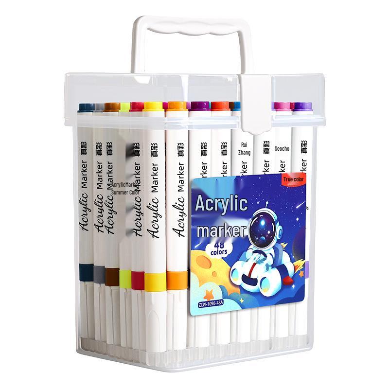 Non-Toxic True Color Astronaut Acrylic Marker Pen - Washable Brush for Children's Graffiti Art