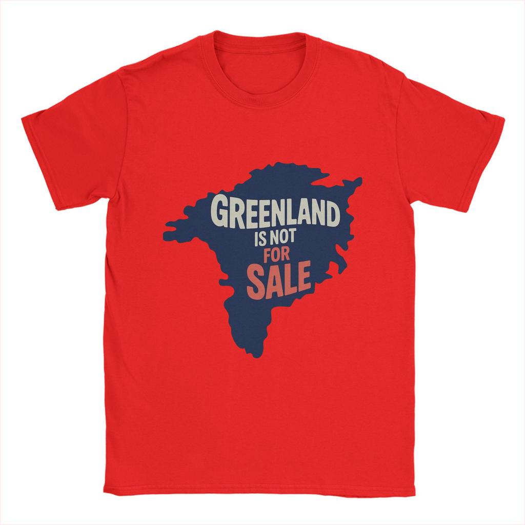 Greenland is Not For Sale  T Shirt Men's  100% Cotton Casual T-Shirts O Neck  Tees Short Sleeve Clothes Summer
