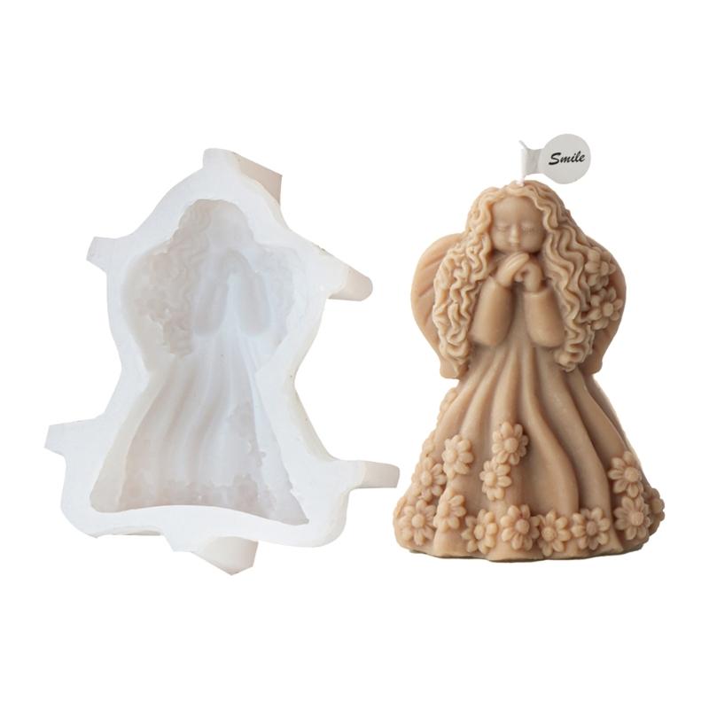 Handmade Girls Candle Ornaments Unique Gifts Making Resin Mould Girls Shaped Aromatherapy Candle Silicone Mold