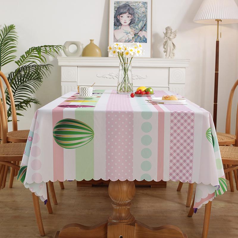 Easter Waterproof and Oil Proof Tablecloth Home Decoration Tablecloth Rectangular Anti Scald and Wear-resistant Easy To Maintain