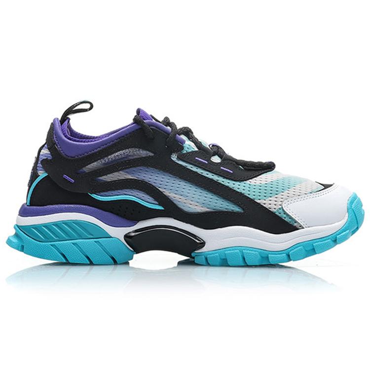 Li Ning Aurora Skywalk Bad Five Xlarge Cushioning Slip Resistant Low top Sports Casual Shoes Men's Blue Black AGLP115-2