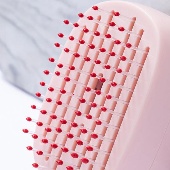 Scalp Massage Comb Self Cleaning Air Cushion Brush, Mini Portable Professional Styling Anti Static Hair Detangling Brush for Men Women