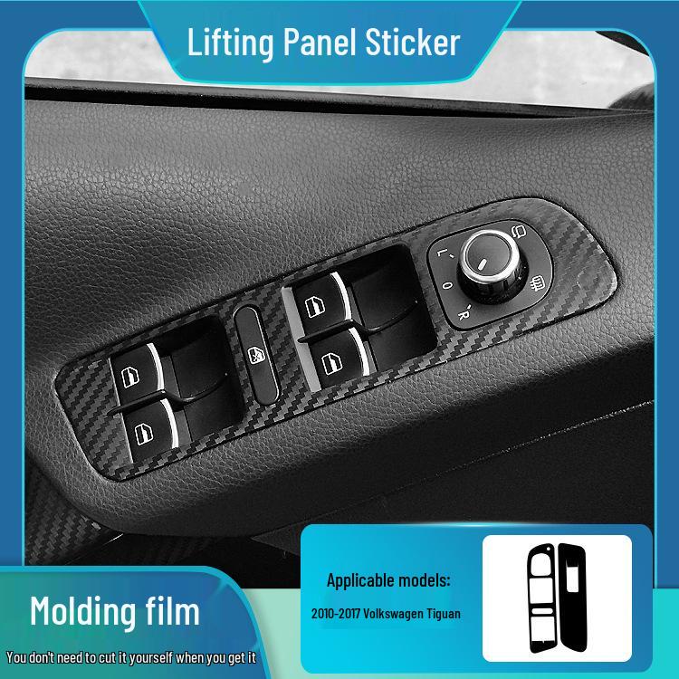 Volkswagen Tiguan 10-17 Innenraum Kohlefaser Kratz- & Trittschutz Konsole & Tür Kit