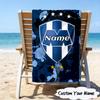 1PC Custom Name Beach Towel Team Spirit Unity Monterrey Beach Towel, Suitable for Camping, Travel, Beach Accessories, Super Absorbent, Family Gift