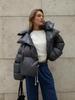 2025 Women's Hooded Cotton-Padded Jacket - Short, Streetwear Style