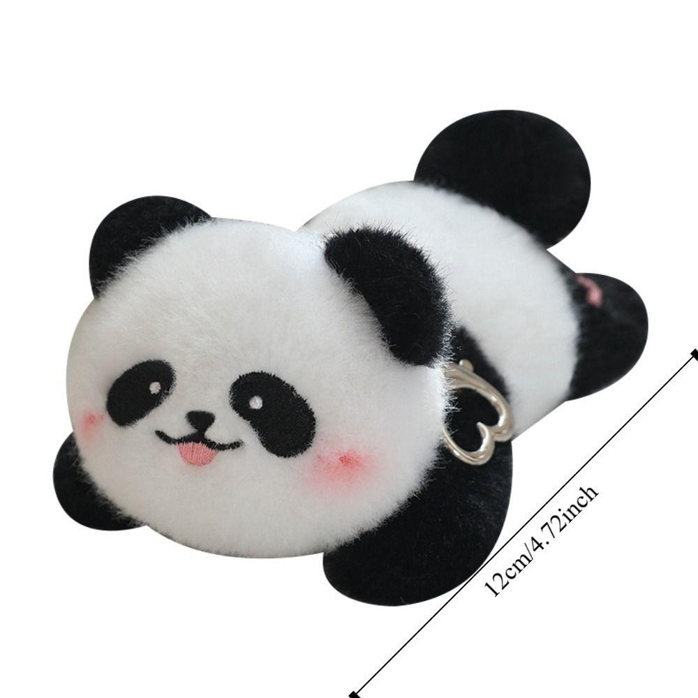 Faden ziehender Panda Schlüsselanhänger Superweiches flauschiges Roter Panda Plüschtier Lebensecht gefüllt gefüllte Plüsch Anhänger Kindergeschenk