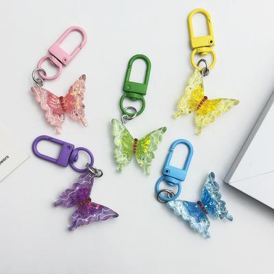 Chaveiro de Borboleta Colorida em Desenho Animado: Pingente Criativo para Mochila para Estudantes, Casais e Amigos